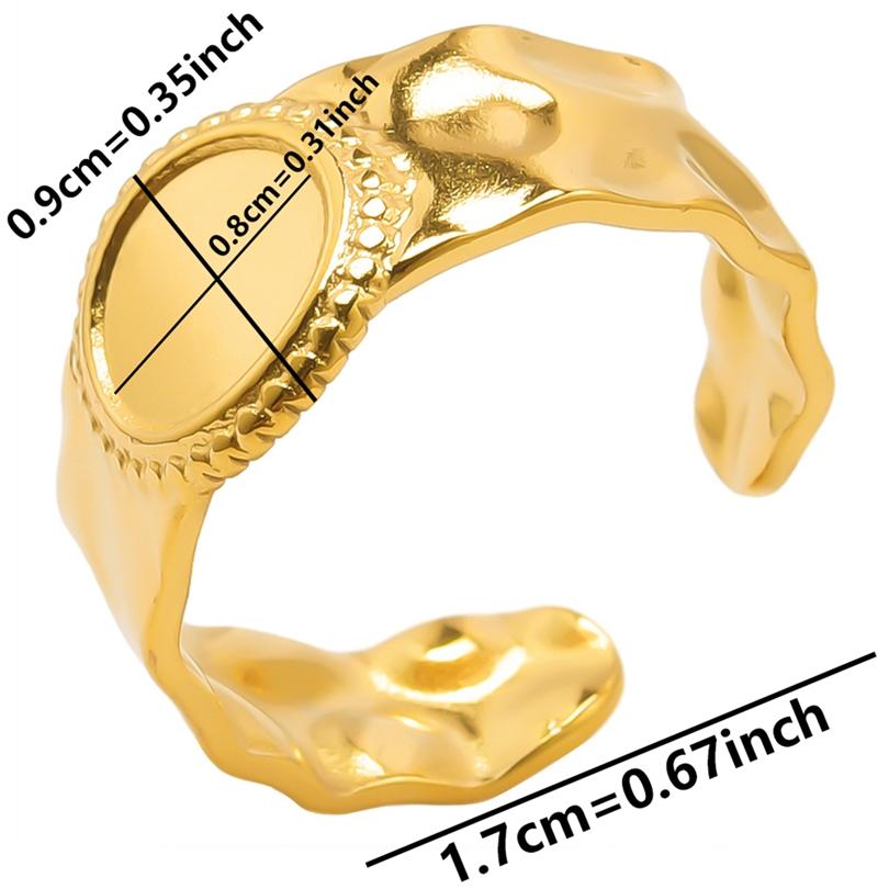 6pcs/lot Gold Plated Stainless Steel Base Rings Settings DIY Blank Knuckle Rings for Women Jewelry Charms Never Fade Wholesale