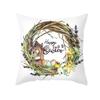 Spring Home Decor Cushion Cover Happy Easter Eggs Rabbit Decorative Pillow Covers Flowers Bunny Printed Throw Pillowcase 45x45cm