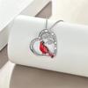 Designed Heart Beautifully Bird Pendant Necklace With Distinctive Letter Engraving For Fashion Unisex