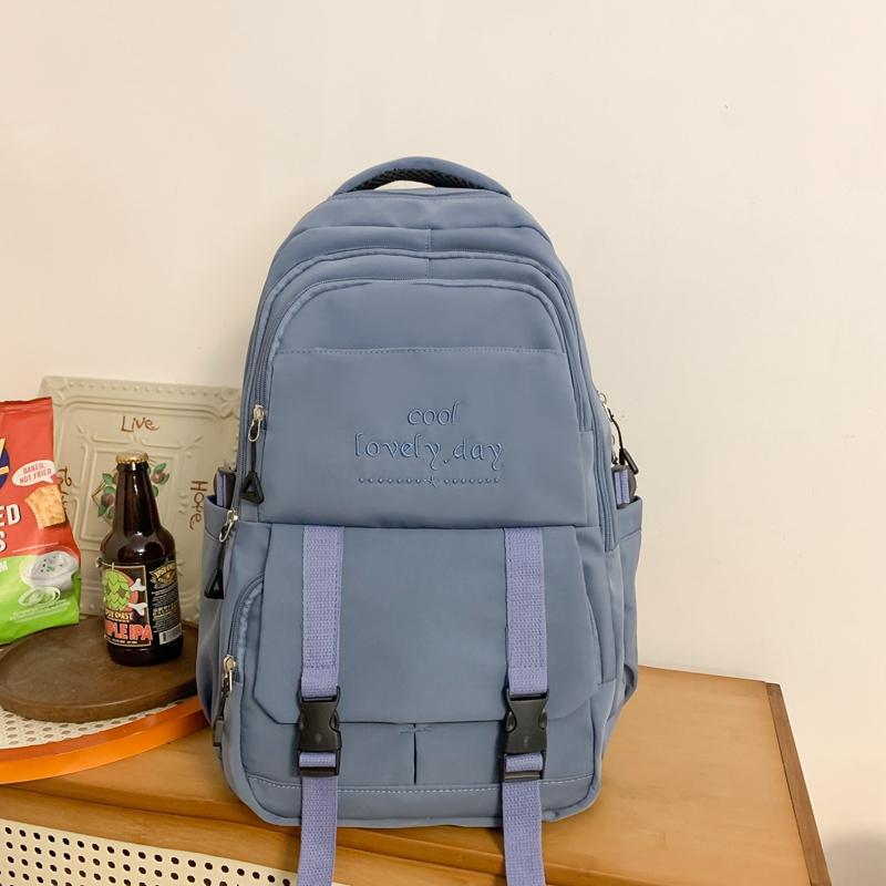 Сплошной цвет школьный женский рюкзак для старшеклассников — фото 10