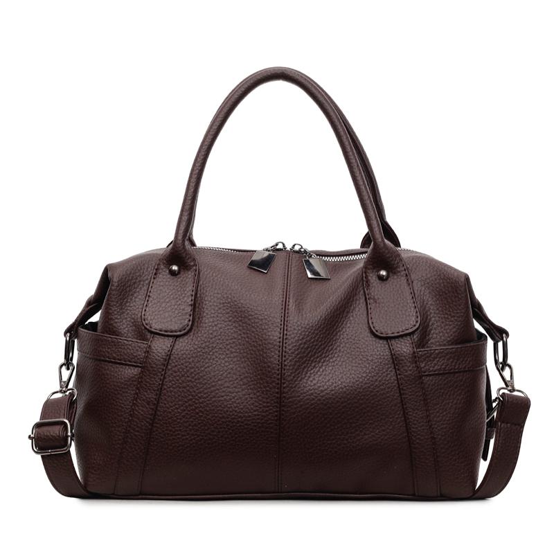 Luxury Women Shoulder Bag Soft Leather Retro Solid Color Crossbody Bags Large Capacity Handbags Fashion Travel Commuter Tote Sac
