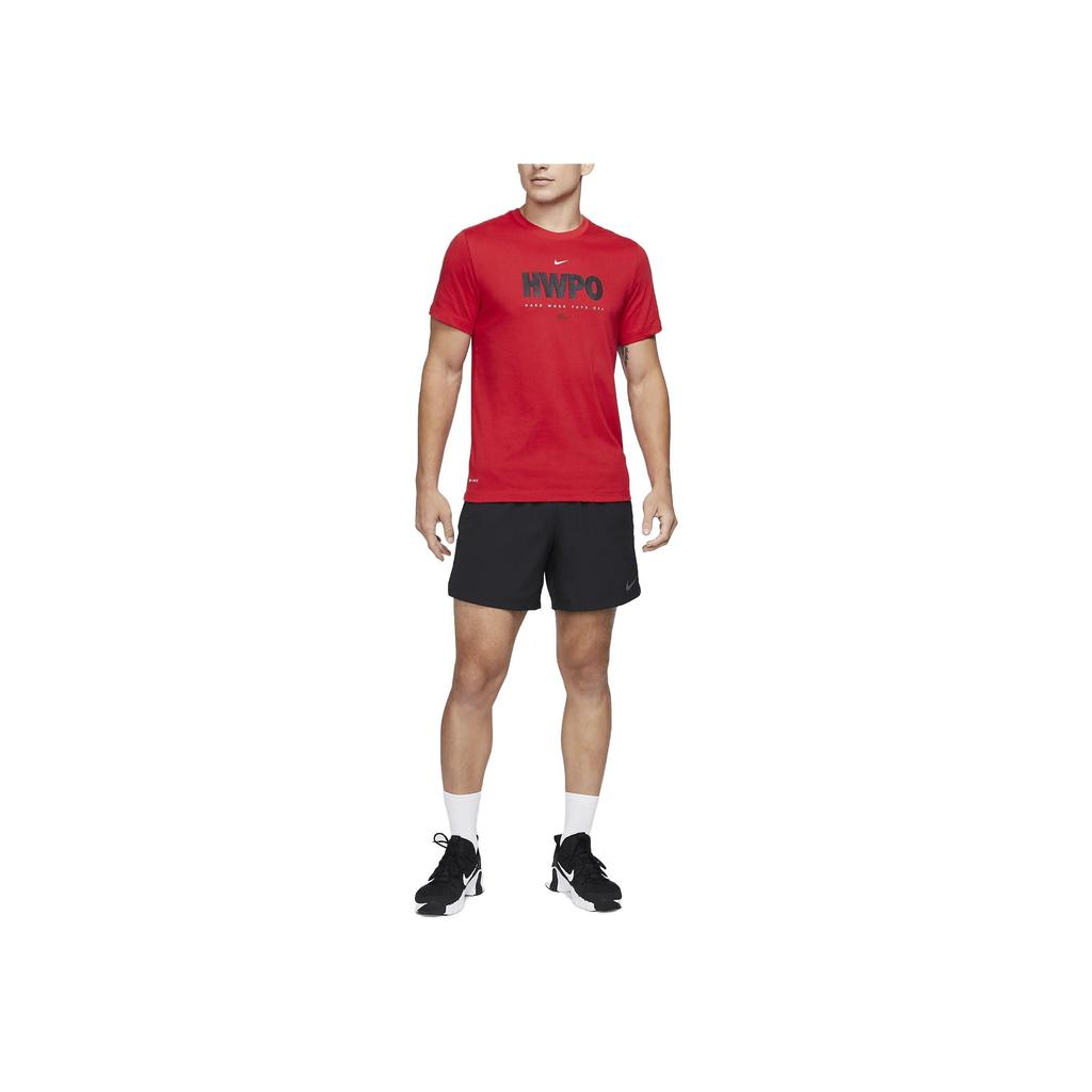 Nike Solid Color Letter Crew Neck Fitted Short Sleeve T-Shirt Men Tops Red DA1594-657