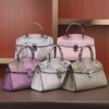 2024 High-End Luxury Ostrich Pattern Leather Shoulder and Messenger Bag for Women