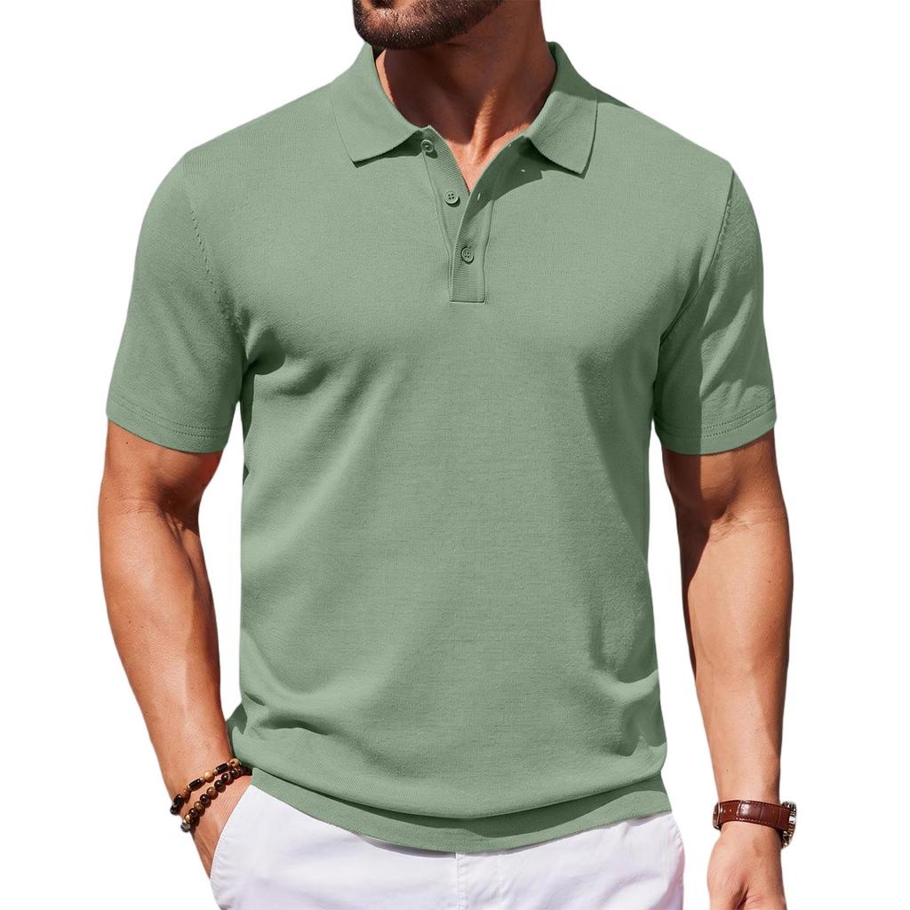 Classic Business Casual Polo Shirts for Men Short Sleeve Golf Shirts for Men Button Down Shirt Men Dress Shirts for Men