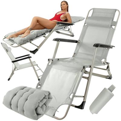 Folding Garden Beach Lounger Cushion Zero Gravity Chair Father's Day