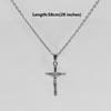 Jesus Cross Gold Plated Stainless Steel Pendant Necklace For Men Unisex Religious Waterproof Jewelry Accessories