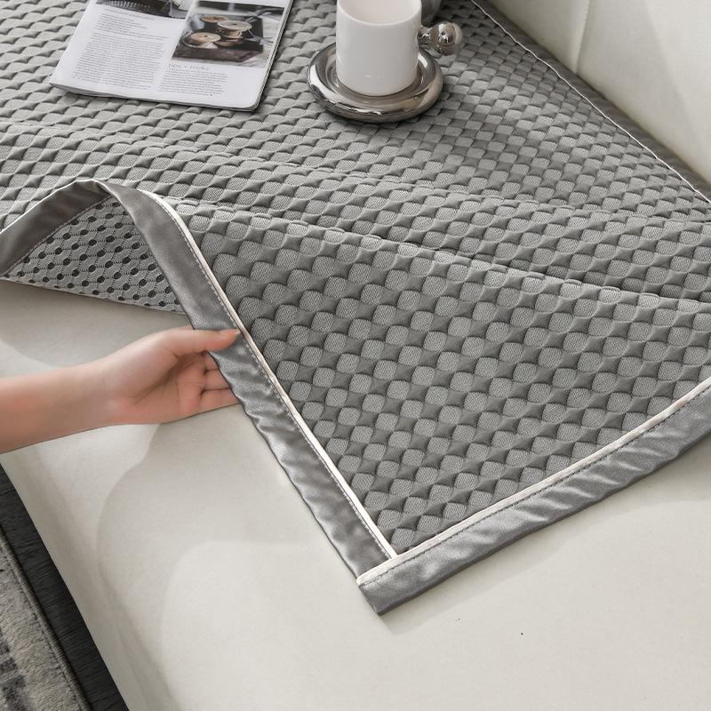 Ice Silk Sofa Cover Summer Cushion Slip Resistant Luxe Modern High End Sofa Pad Mat Decor  Lightweight Cooling Seat Cover For Comfort And Style