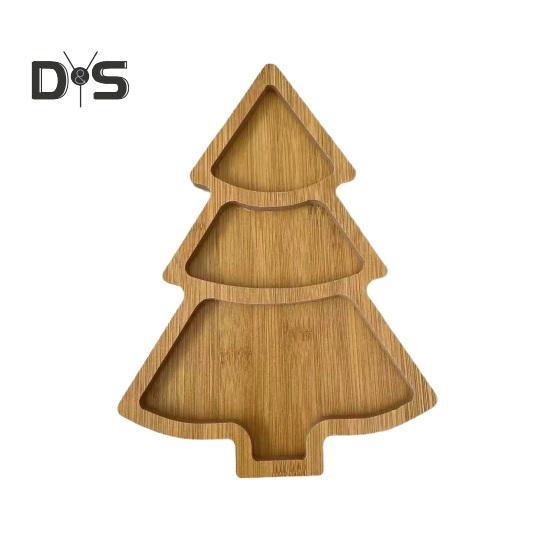 

Поднос в форме рождественской елки, деревянные доски для десертов, мясных деликатесов, стейков, безопасная, легко моющаяся сервировочная тарелка для вечеринок и мероприятий 3Grids