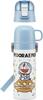 Skater Stainless Steel Water Bottle with Sanrio Kids' 2-Way Cup, 430ml, "I'm Doraemon" Design, Girls' SKDC4-A