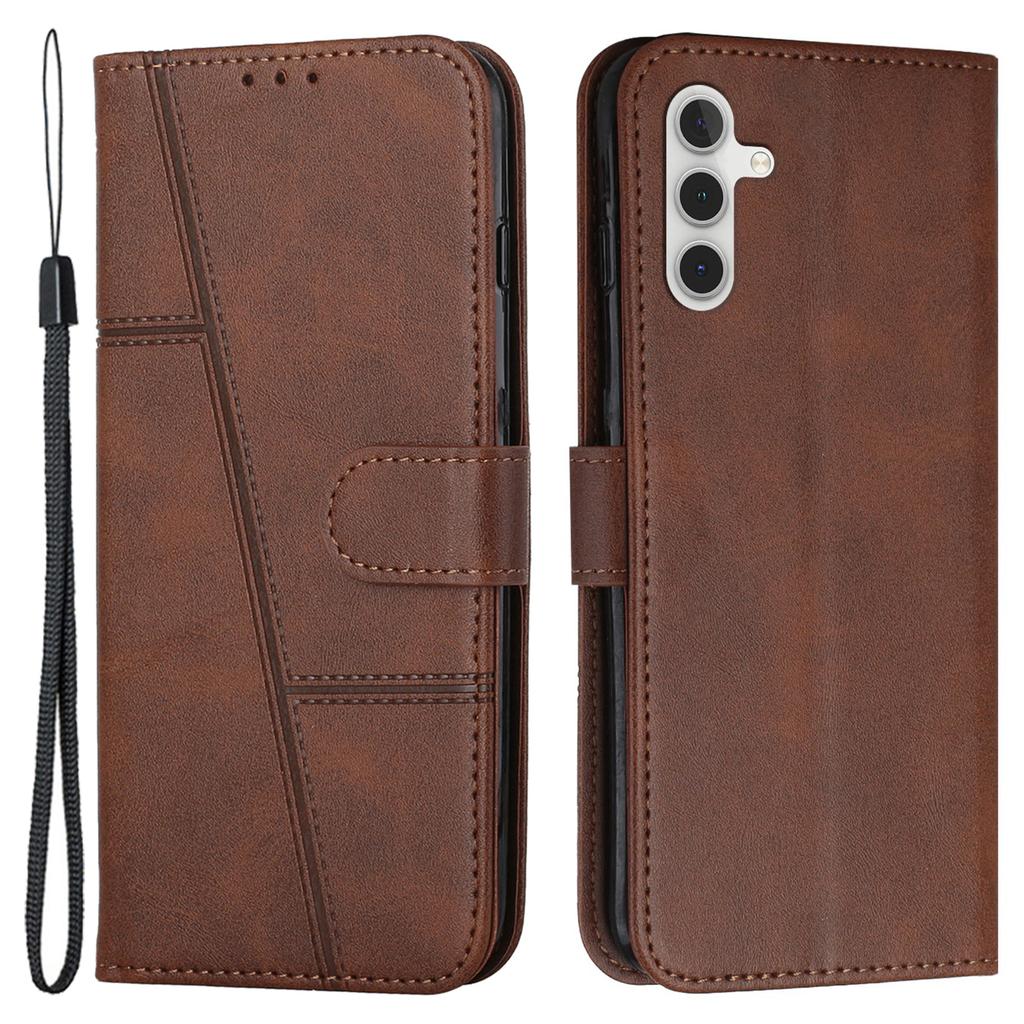 For Samsung Galaxy M15 5G/F15 5G Anti-Scratch PU Leather Phone Case Stand Cell Phone Cover