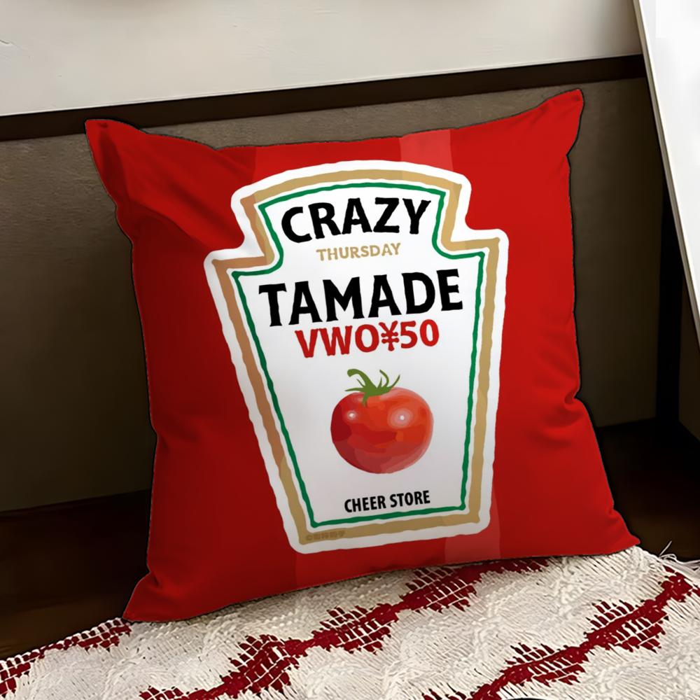 Funny Ketchup Label Cushion Cover Reversible Soft Durable Pillow Cover Home  Car MultiScene Use for Daily Comfort