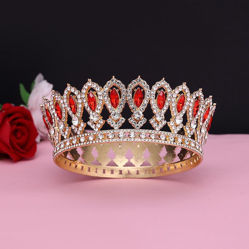 Men's Golden King's Crown Headwear Adult Birthday Crown Halloween Stage Opera Performance Unisex
