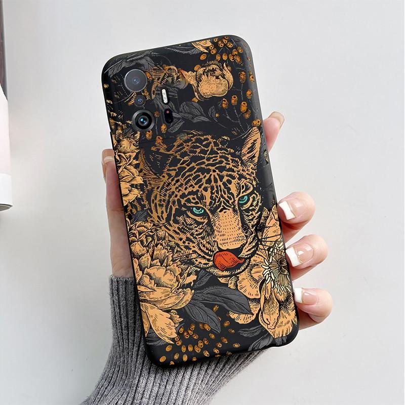 Handyhülle Für Xiaom Mi 11T 11 T Pro Funda Niedliche Katze Cartoon Hund Fuchs Hülle Xiaomi 11T Mi11T Pro Matte Weiche TPU Rückseite Bumper