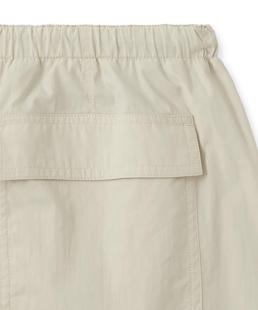 Noir For Woman Cotton Nylon Parachute Skirt (Cream)