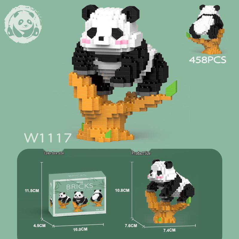 Chinese Panda Building Blocks - Compatible with Lego Bricks, Educational Micro Particle Assembly Toys, Gift Set