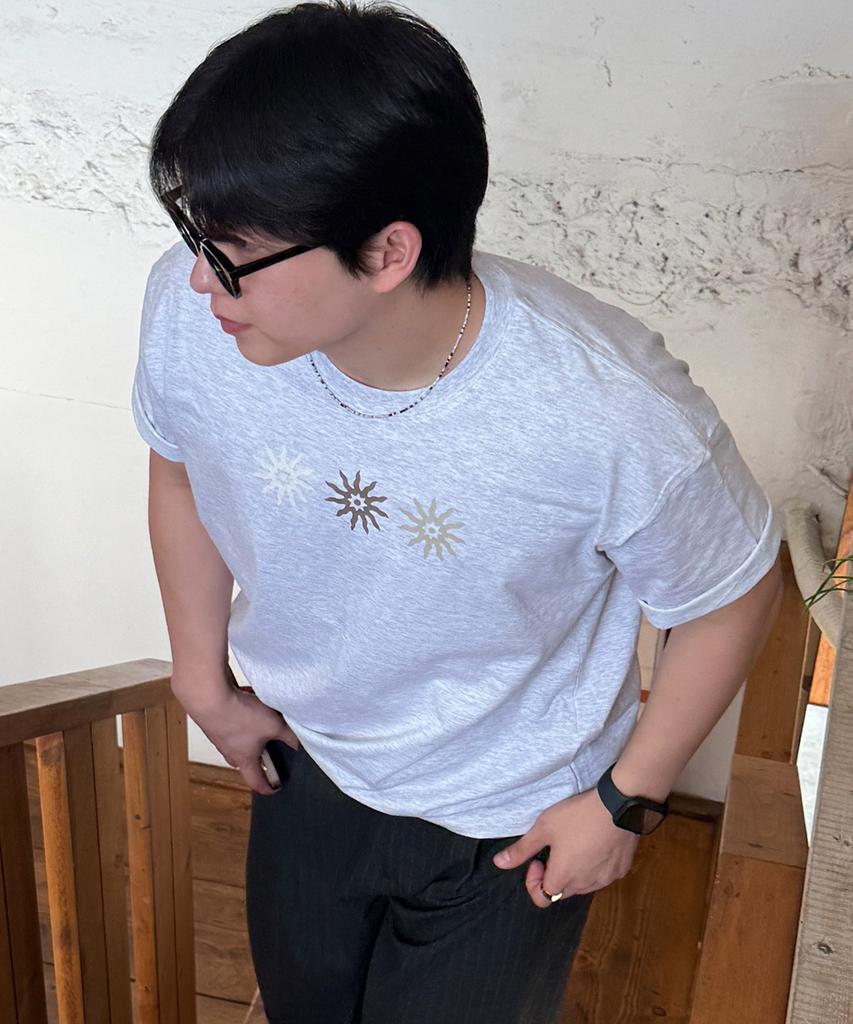 Ousa Vintage Solar Oversized Short Sleeve T-Shirt 7 Colors