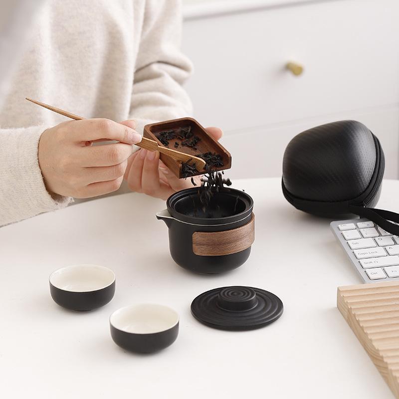 Portable travel tea set Outdoor Kung Fu tea set Kuaike cup company business event gifts
