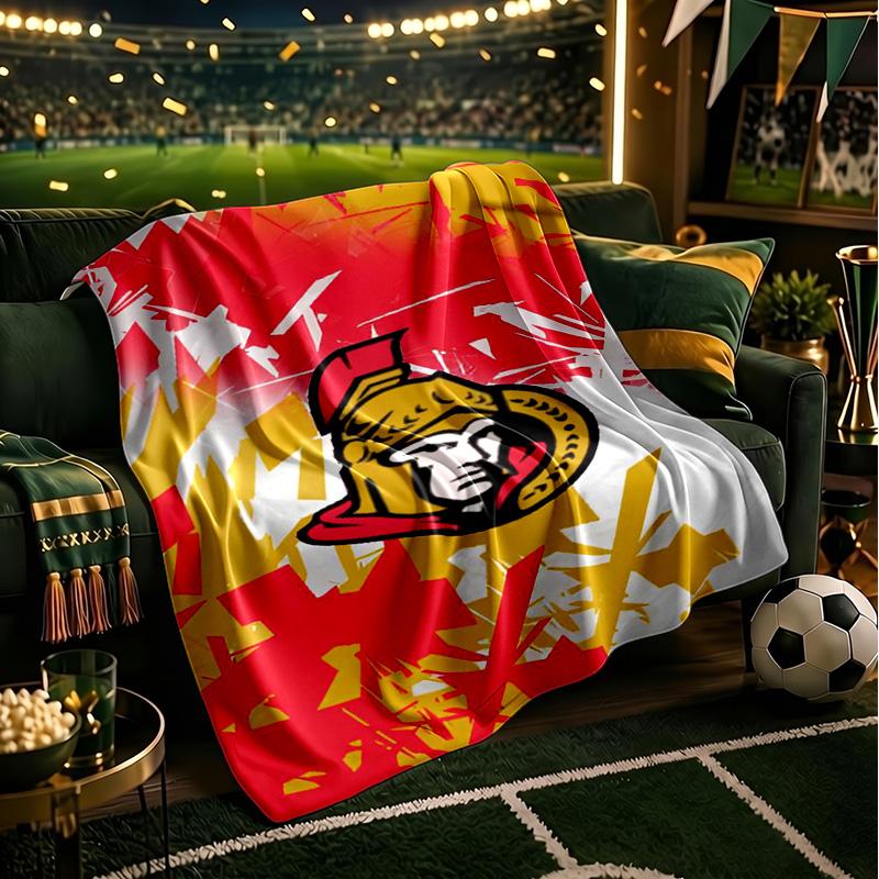 Senators Heritage Throws Blanket Flannel Blankets Plush for Couch Bed Gifts for Men Women Travel picnic blanket Christmas fan gifts