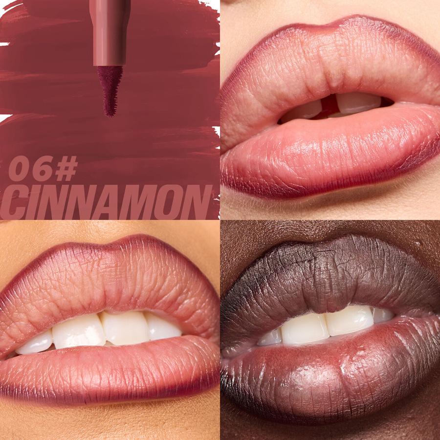 Velvet Colored Wooden Lip Penwaterproof Ladies' Charm Lip Pen Ladies' Long-lasting Makeup Toolsoft Pencil