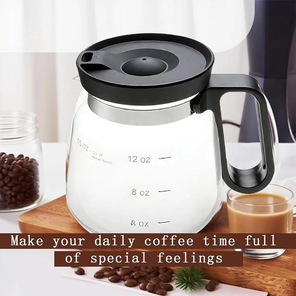 Coffee Pot Style Heatproof Glass Mug Outdoor Adventures 16 Oz Capacity Elegant Design Straw-Type Lid For Hot Beverages