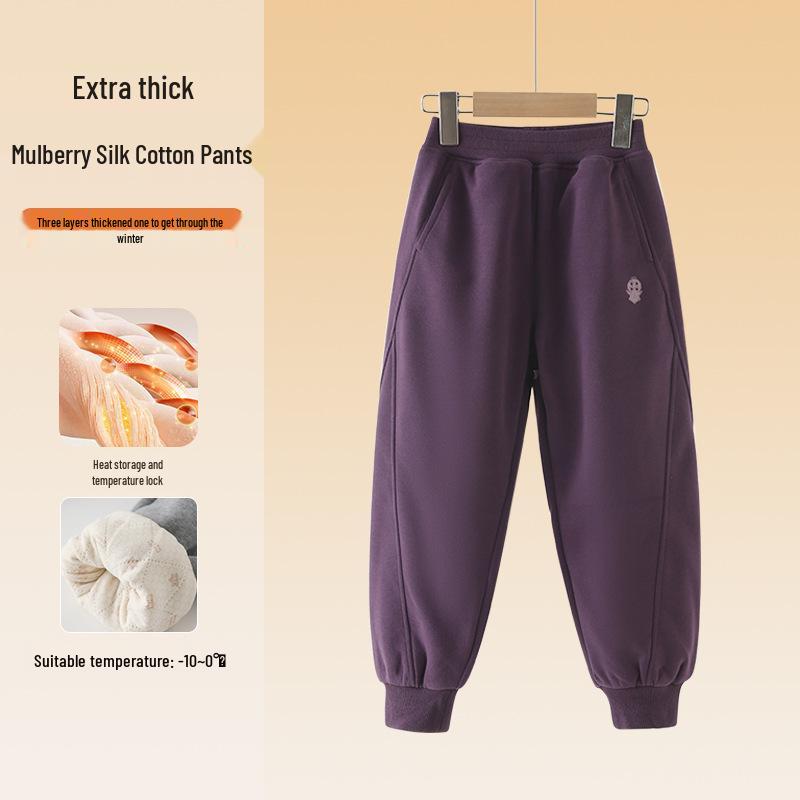 

Стеганые зимние брюки для мальчиков и девочек на флисовой подкладке для подростков 130 cm фиолетовый