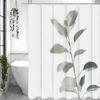 Eucalyptus Leaf Shower Curtain, Bathroom Decorative Shower Curtain, Waterproof Shower Curtain with Hooks