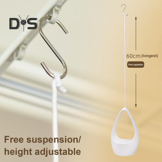 Hanging Planter Drop-Shaped Flower Pot with Drainage Hole Plant Hanger Hanging Basket with Metal Hook for Indoor Outdoor Garden Decor