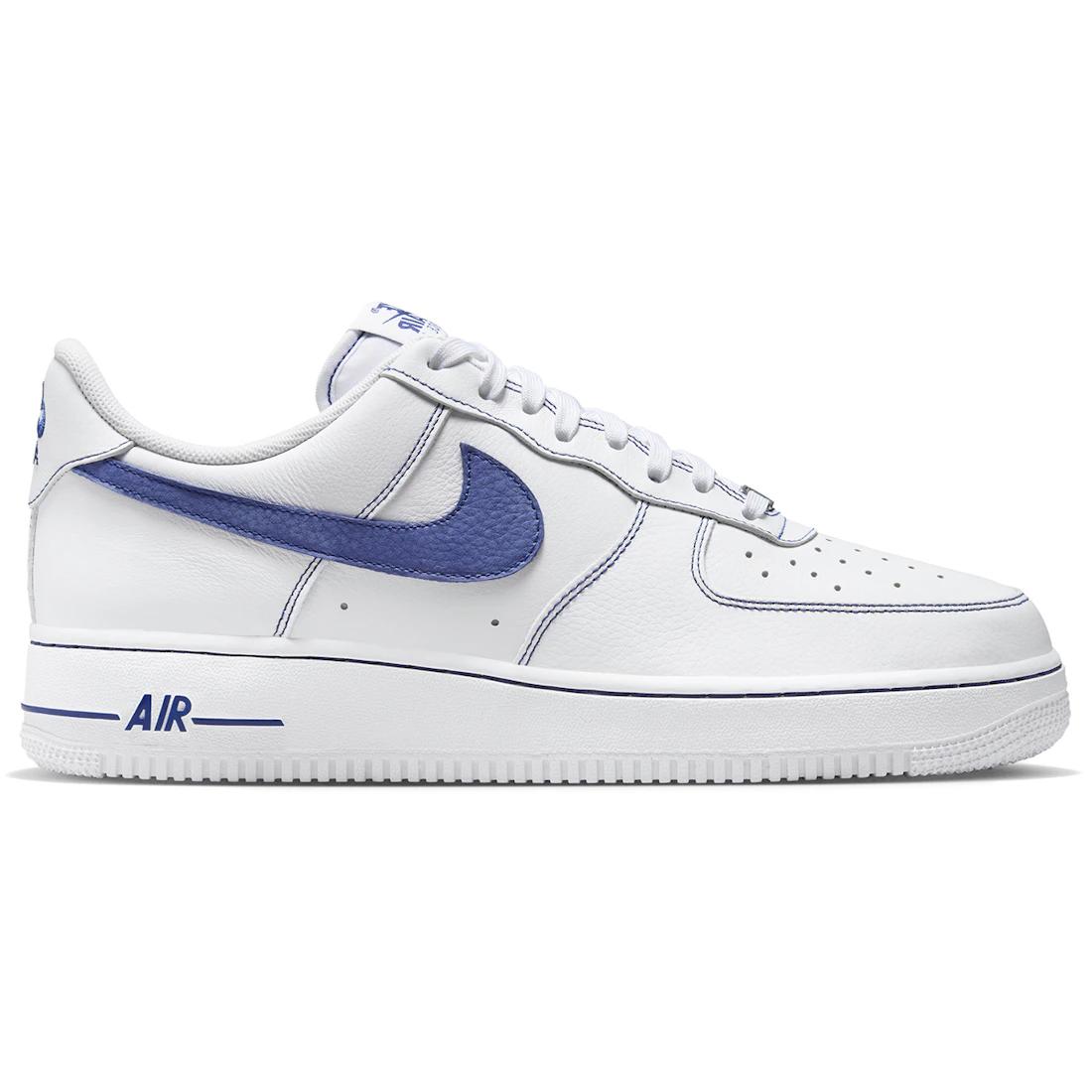 

Кроссовки Nike Air Force 1 Low 07 LV8 Белые Темно-королевский синий(HQ2037-100) 42
