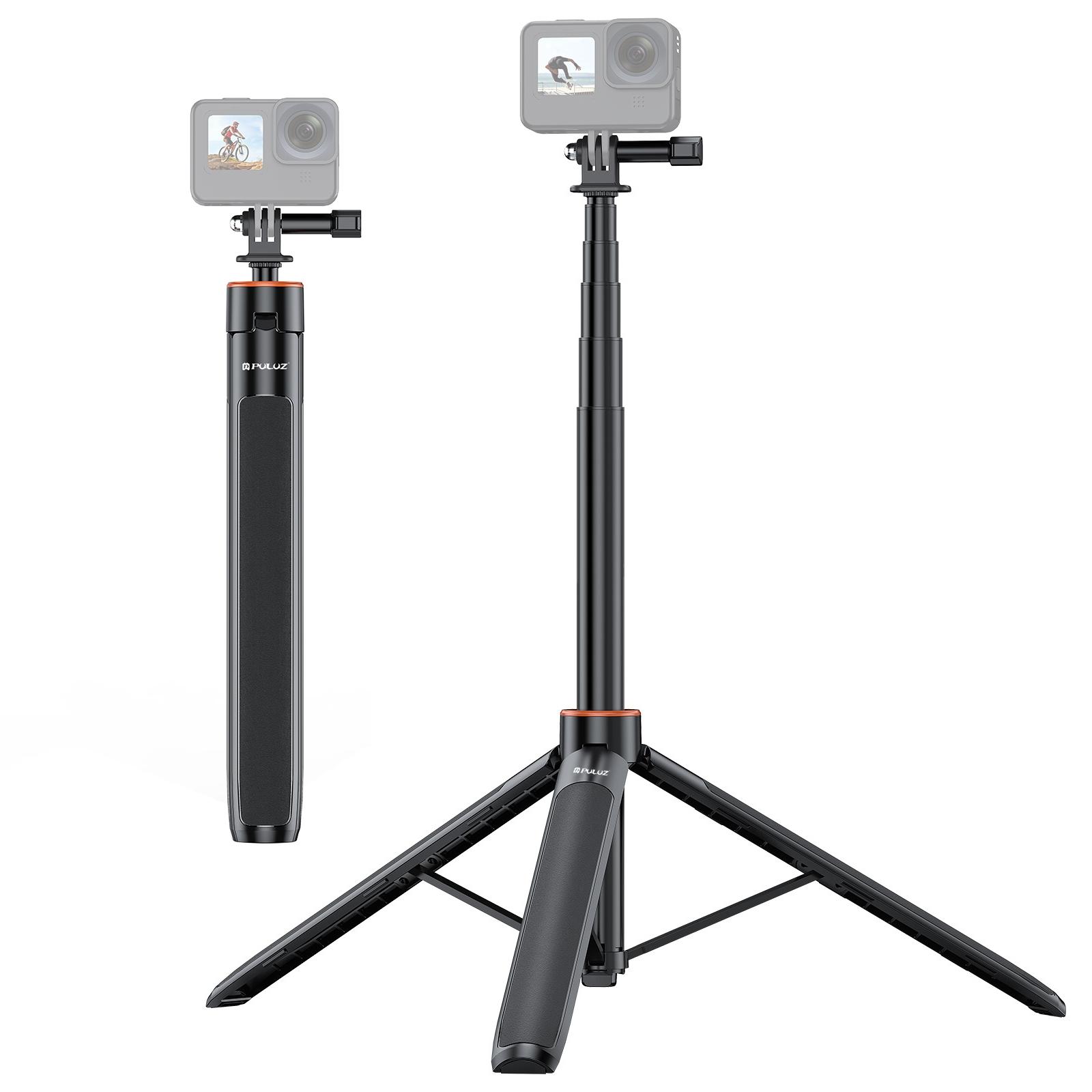 

PULUZ PU731B 2 in 1 Aluminum Alloy Selfie Stick Tripod Stand 54 Inch Extendable Monopod for Action Camera A