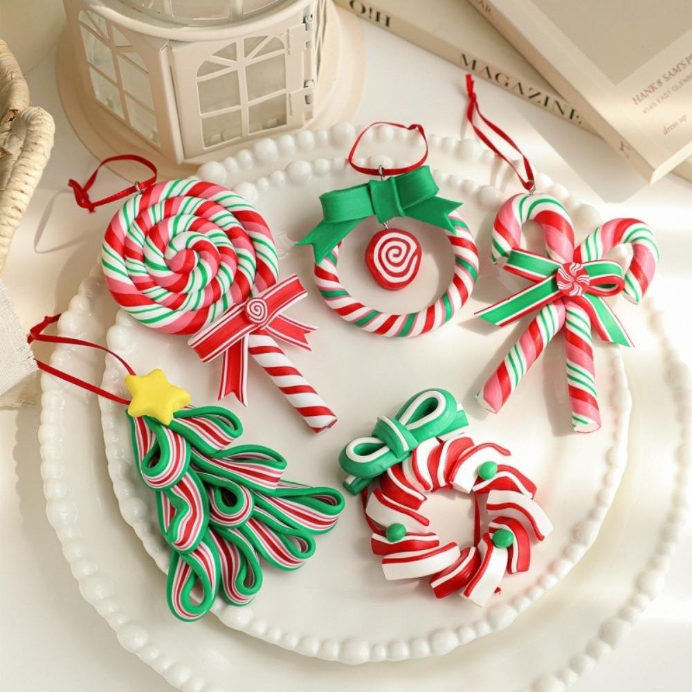 Hanging Fake Candy Pendant Rainbow Design Xmas Tree Hanging Decor Christmas Party Decor