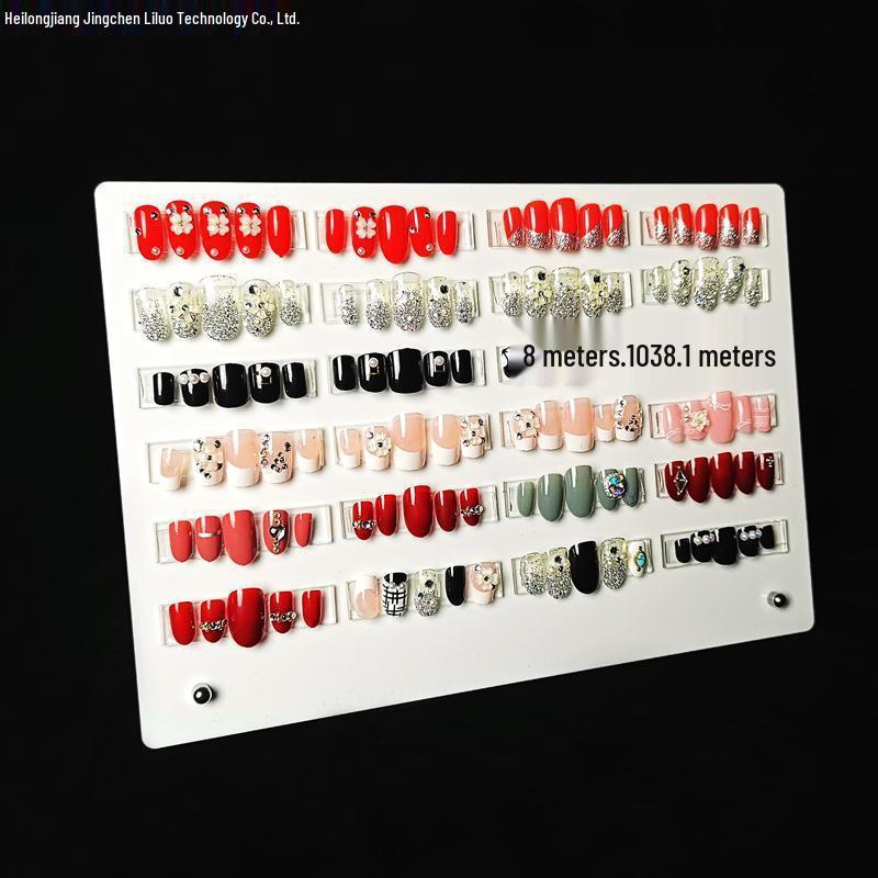 Nageltip-Displayrahmen: Stil- & Farb-Musterbrett für Nailart