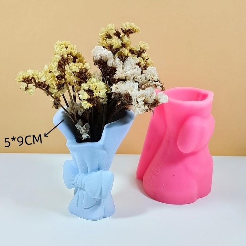 Vase Resin Molds Bowknot Silicone Mold Succulent Plant Flower Pots Mold Epoxy Resin Casting Mould Home Decorations