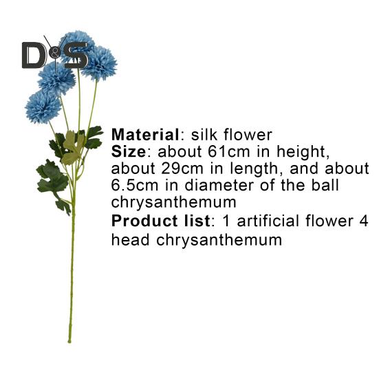 Simulation Blume Zarte DIY 4 Köpfe Künstliche Wohnkultur Gefälschte Ball Chrysantheme