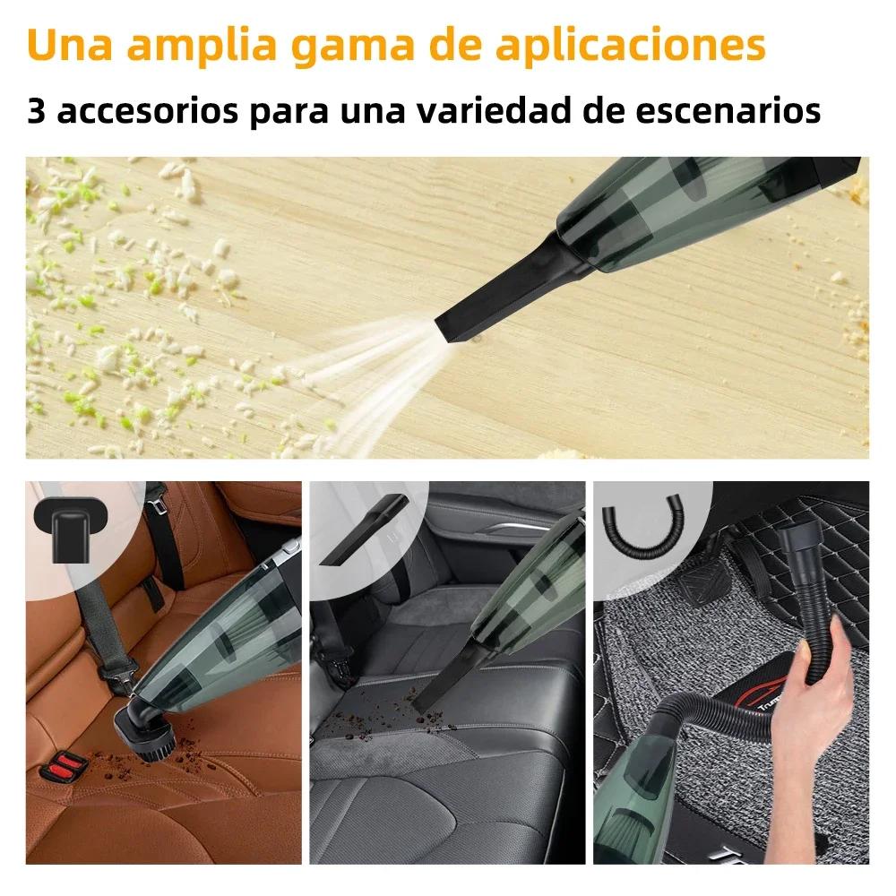 Wireless Car Vacuum Cleaner Portable Handheld for Home and Car Dual Use 3M Power Cord