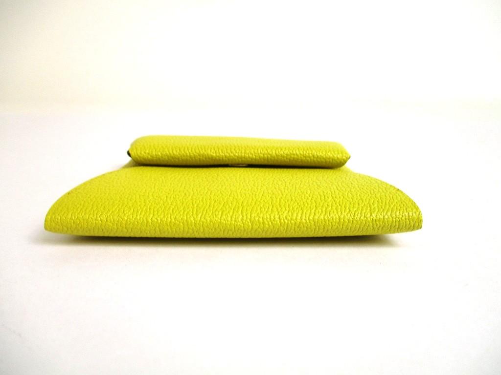 Authentisches HERMES Sun Blue Frida Chevre Myzore Leder Münzetui Bastia #b086 Geöffnete Schachtel