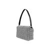 Alexander Wang Heiress Bolsa de Mão Pequena de Couro com Diamantes Brancos Bolsa de Ombro Tote Médio Feminina Branca