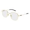 Gucci Optical Glasses [Available Prescriptions] Movable Nose Pads 001 (gold Frame/transparent Lens) 53 Dust Bag + Glasses Case (random Color)