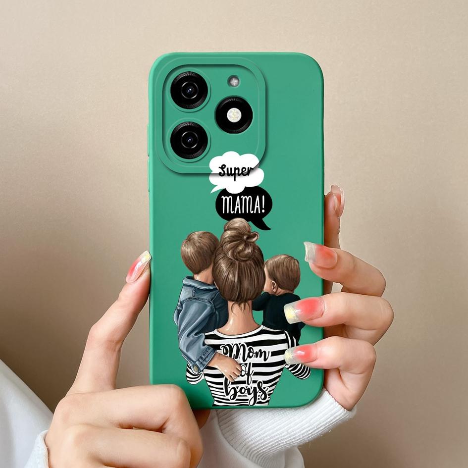 For Tecno Pova 6 Pro 5G Pop 8 Spark 20C 20 Itel A70 A18s Phone Cover Case Fashion Girls Boy High Quality Shockproof Soft Liquid Silicone Shell Housing