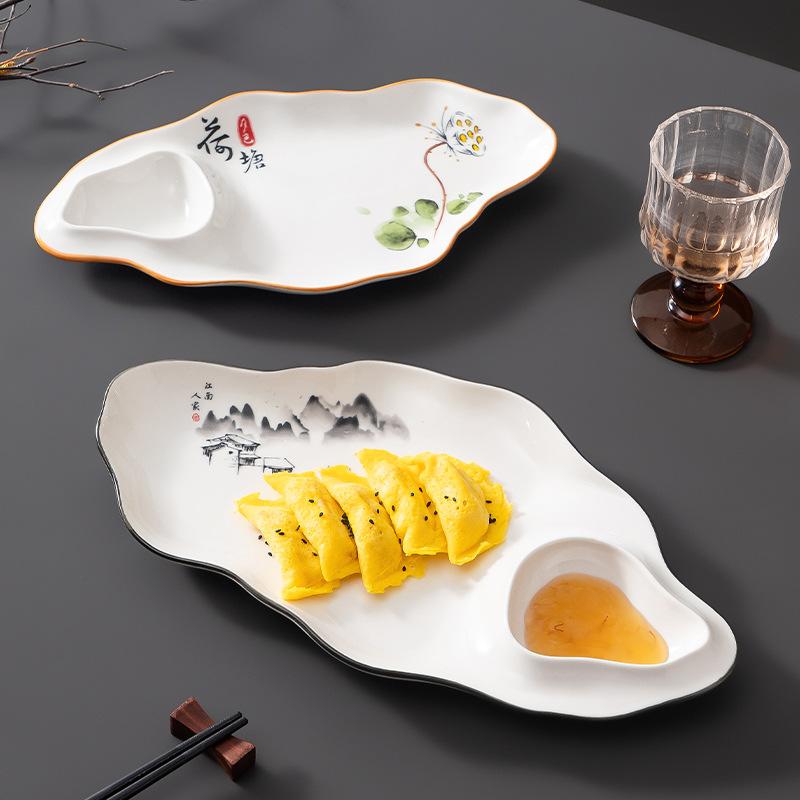High-Value Dumplings, Plates With Vinegar Plates, Hotel Creative Snack Plates, Household Mother And Child Plates, Grid Plates, Dessert Plates
