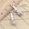 10Pcs Charms Microphone 25X7Mm Tibetan Bronze Silver Color Options Pendants Antique Jewelry Making Diy Handmade Craft
