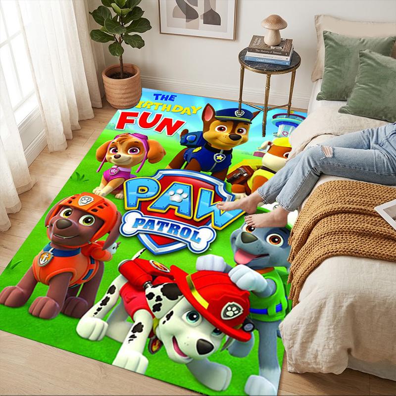 Paw Patrol Birthday Fun Living Room Nonslip Area Rug Soft Carpet For Bedroom Game Playroom Sofa Office Home Decor Doormat Christmas Gift C926374