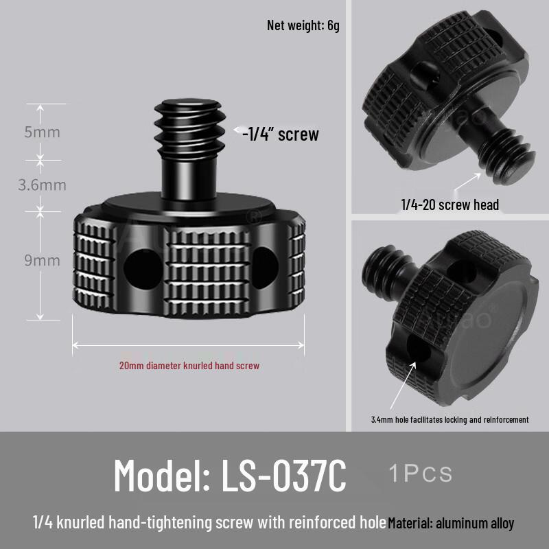 TEXIAN 1/4 Thumbscrew Adapters for Photography Equipment