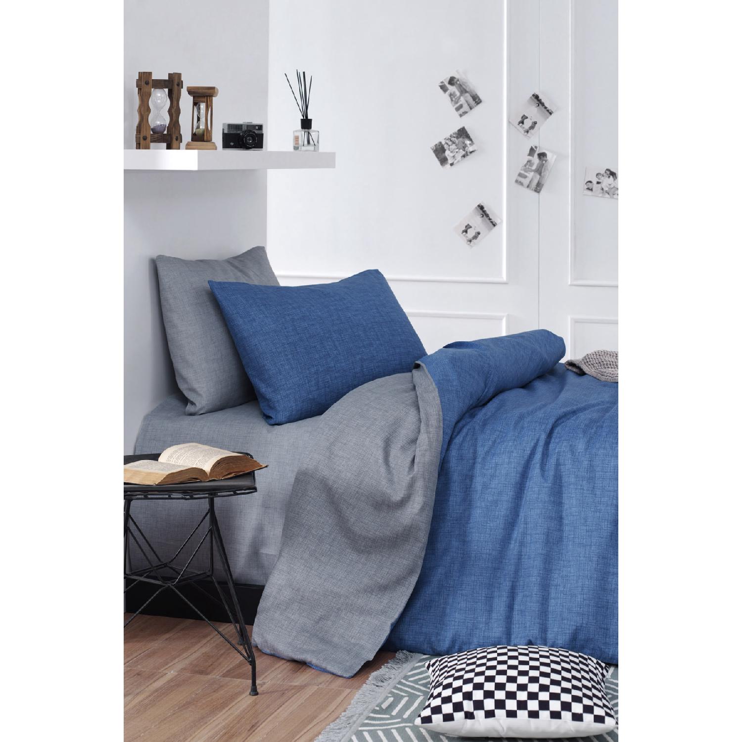 

Двусторонний комплект пододеяльников, одинарный Maxicolor, синий