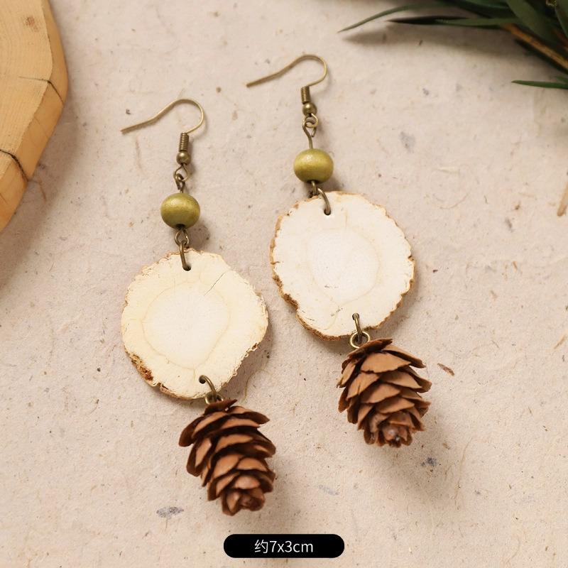 Original Design Traditional Chinese Medicine Plant Earrings Retro Literature Natural Fruit Handmade Long Earrings Women