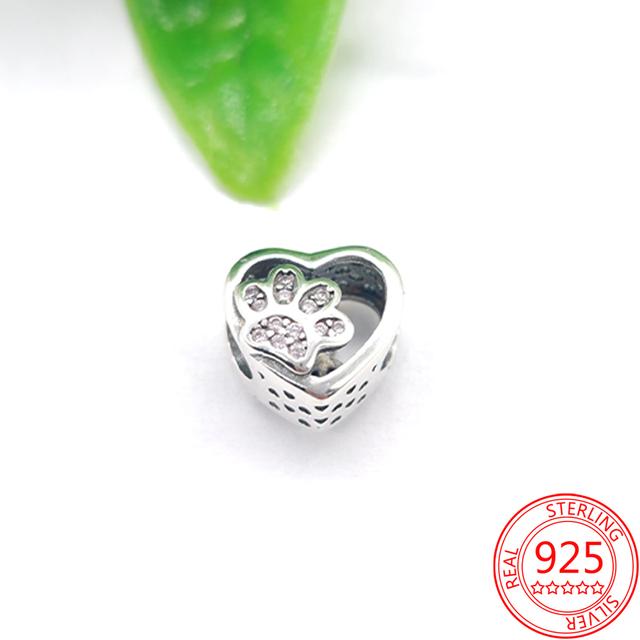 Real 100% 925 Sterling Silver Colorful Rainbow Pendant & Dream Catcher Heart Charm Fit Fashion 3mm Bracelet Romantic Gift