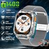 Neue Militärqualität 1400 mAh Akku Smartwatch Herren 2,01" Bildschirm 5ATM Wasserdicht GPS Track Sport Fitness Smartwatch