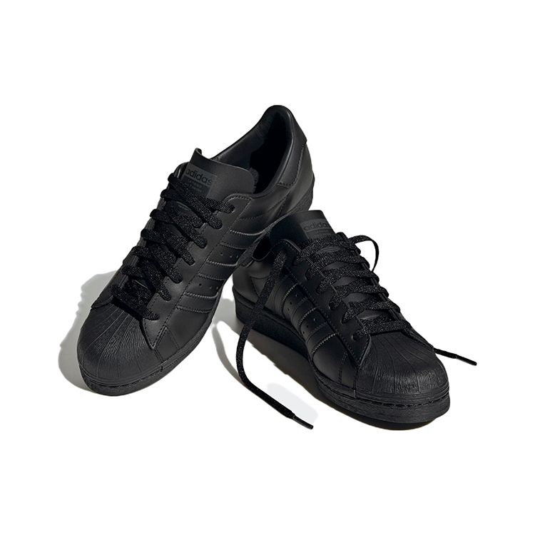 Adidas Superstar 82 Double Black Unisex Sneakers Core-Black Grey-Six IG4691