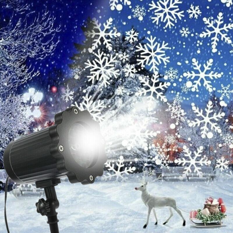 Outdoor Projector Christmas Lamp Led Moving Snowflake Laser Light Decor Party