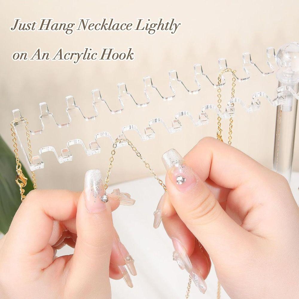 With Base Necklace Holder Acrylic Jewelry Display Stand Storage Rack  Bracelet