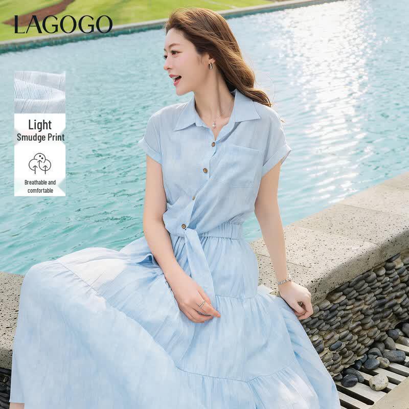 Ombre Fairy Макси-платье от LAGOGO M светло-синий